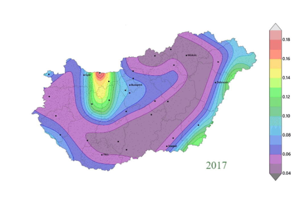 Determination of site-specific spectra in Hungary